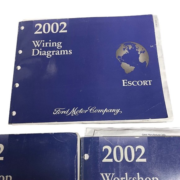 2002 FORD ESCORT WorkShop Manual Vol 1 Vol 2 Wiring Diagram Book Set Paperback - Picture 5 of 8